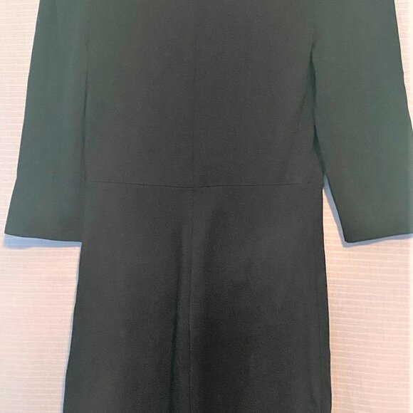 NWT Express Size Medium Midi "Slip On" Black Dress V-NECK - Picture 8 of 9